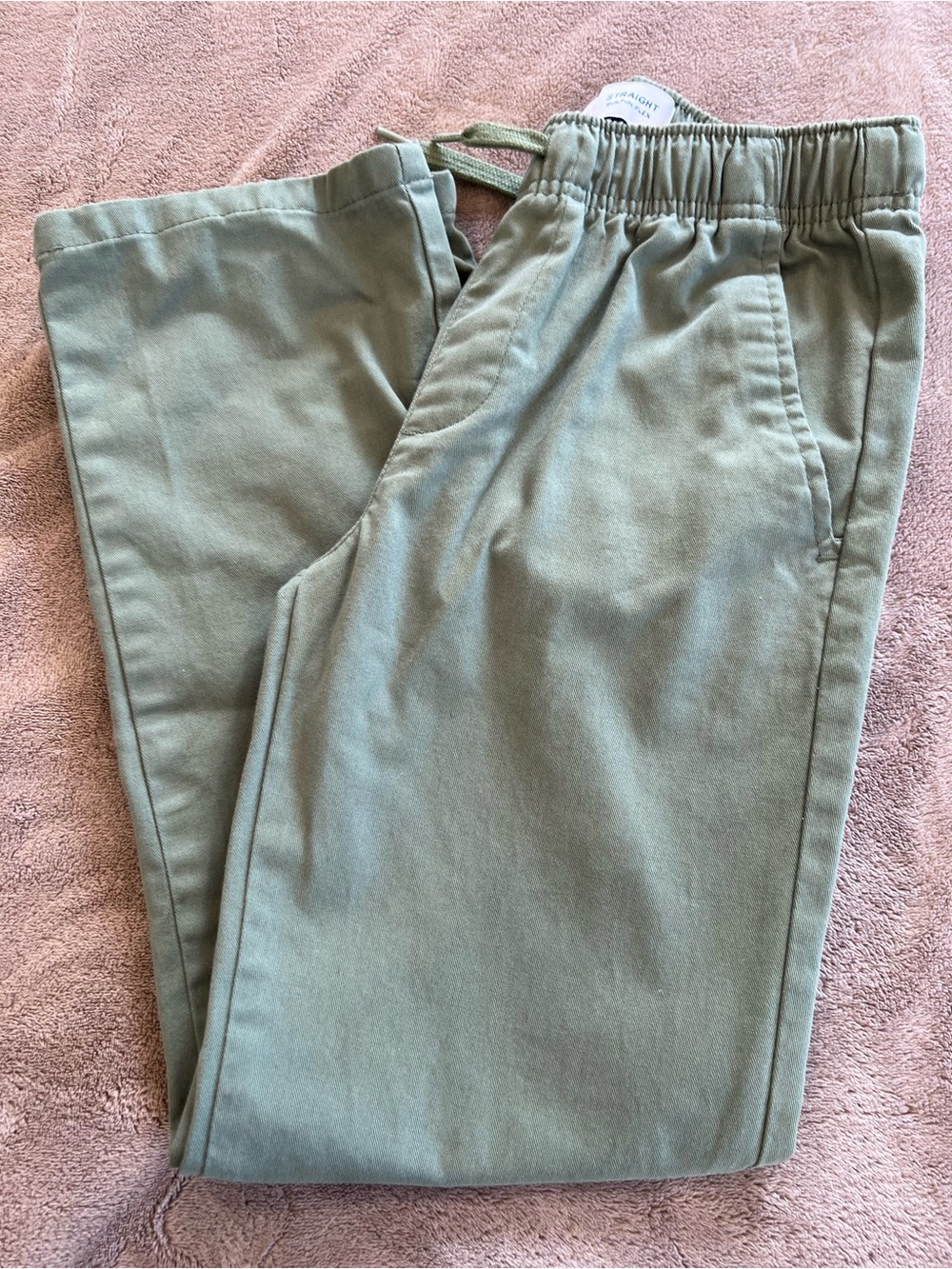 Old Navy Kids Olive Drawstring Straight Pants